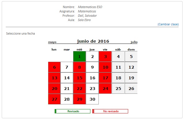 Selección del dia